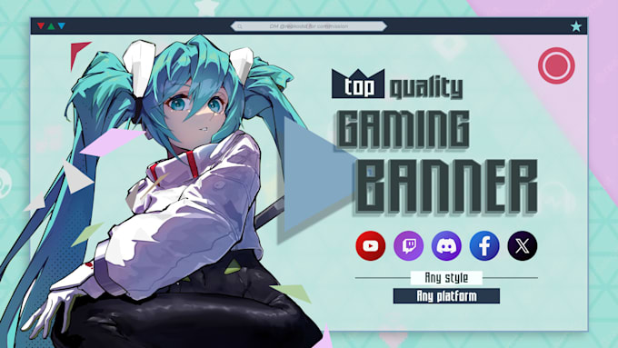 Bestseller - design unique animated banner for youtube, twitch, etc