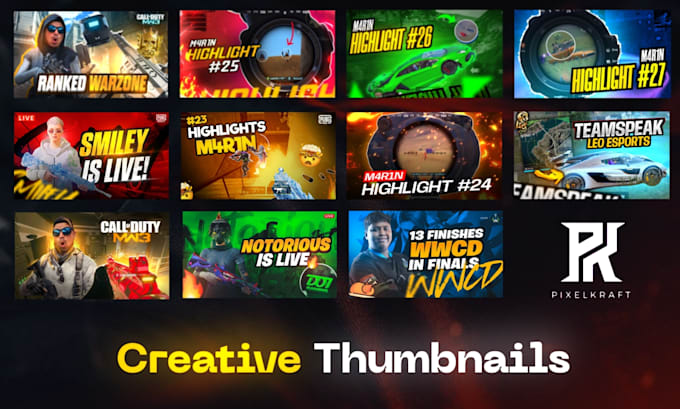 Gig Preview - Create premium youtube thumbnails