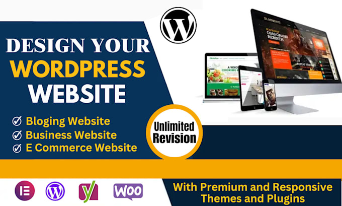 Gig Preview - Design and redesign your professional wordpress website with responsive designs