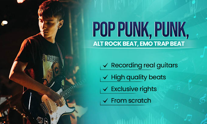 Bestseller - produce your pop punk, punk, alt rock beat, emo trap beat