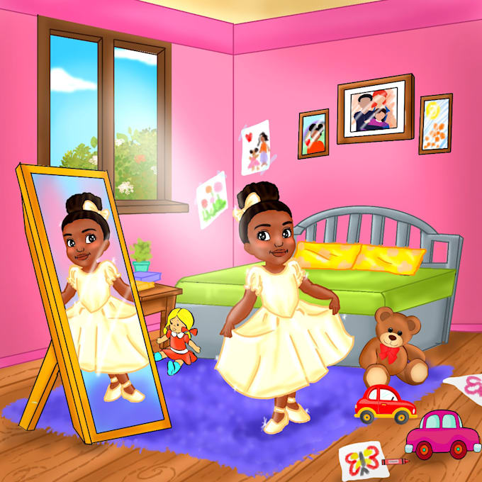 Gig Preview - Draw african american children book illustration, african american children book