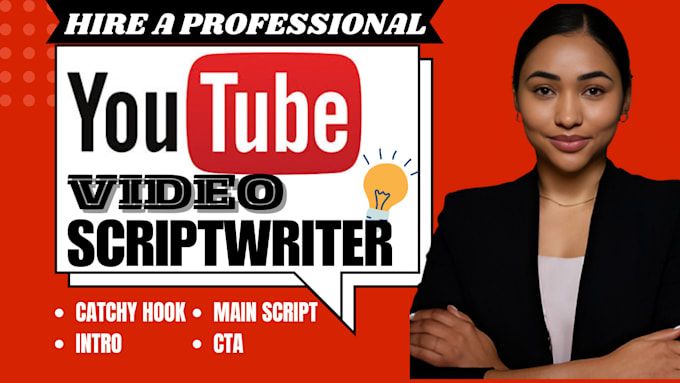 Gig Preview - Do research and write engaging script for your youtube video channel copywriting