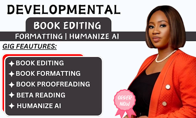 Gig Preview - Do amazon KDP developmental book editing, proofreading, formatting, humanize ai