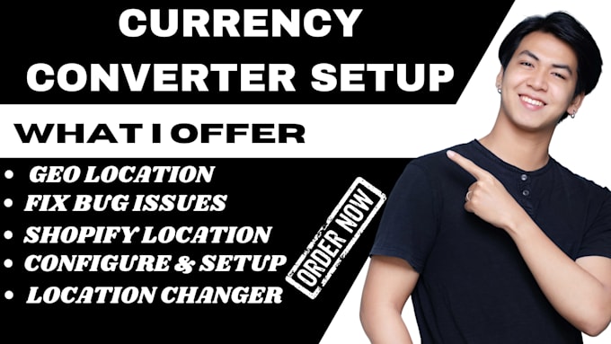 Gig Preview - Setup currency converter location changer fix bug issues in your shopify website