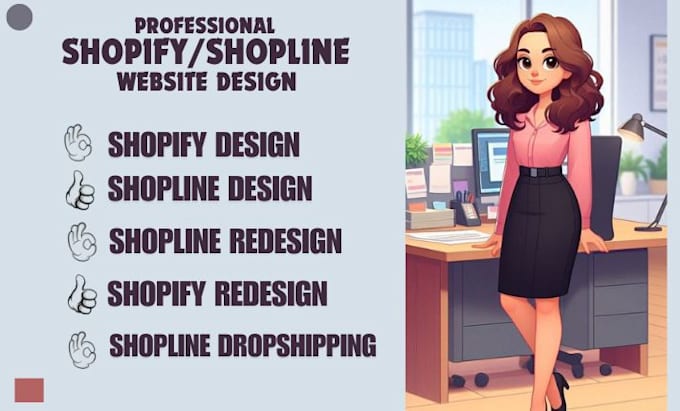 Gig Preview - Do shopline, shopline design, shopline redesign website, shopify website design