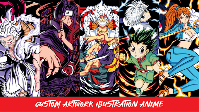 Gig Preview - Make design illustration anime japan style vector tshirt