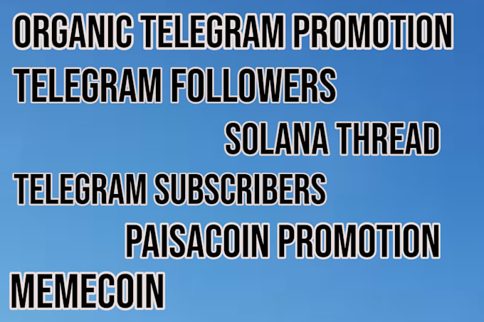 Gig Preview - Organic crypto telegram, community growth, crypto promotion, thread followers