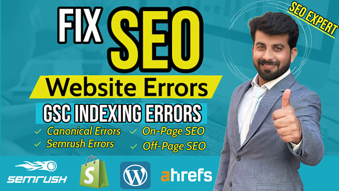 Gig Preview - Fix google search console errors, shopify indexing issue