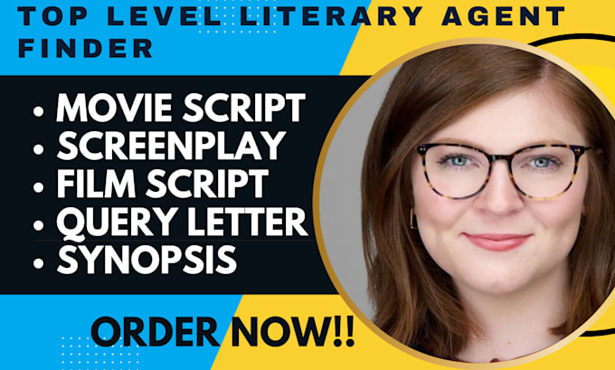 Gig Preview - Find active literary agent for movie script, film script, screenplay, manuscript