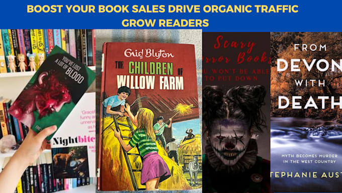 Gig Preview - Promote your horror book mystery book children novel book science fiction book