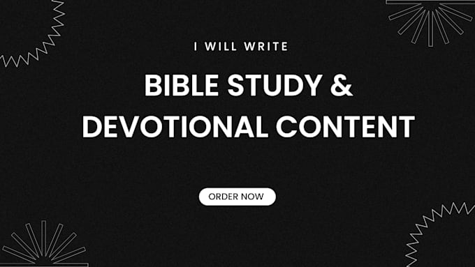 Gig Preview - Write bible study and devotional content