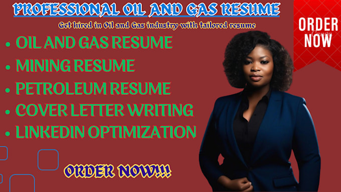 Gig Preview - Write a professional oil and gas mining resume, engineering and cover letter