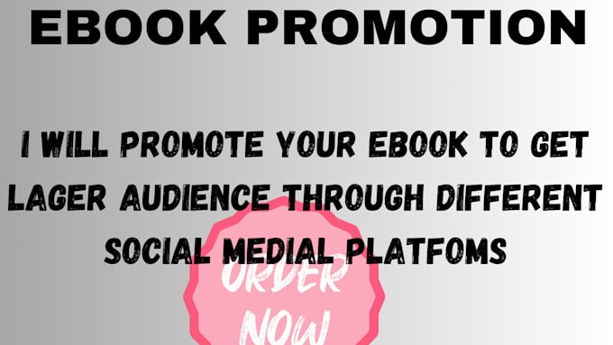 Gig Preview - Do ebook promotion for your book to get larger audience