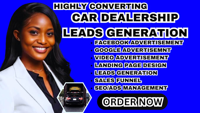 Bestseller - generate car dealership auto sales car sales leads landing page design