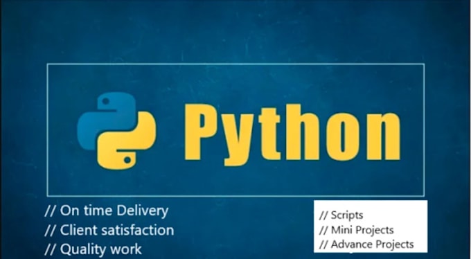 Gig Preview - Develop your projects and scripts in python with oop and dsa