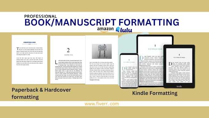 Gig Preview - Do book formatting for amazon kdp manuscript kindle and paperback formatting