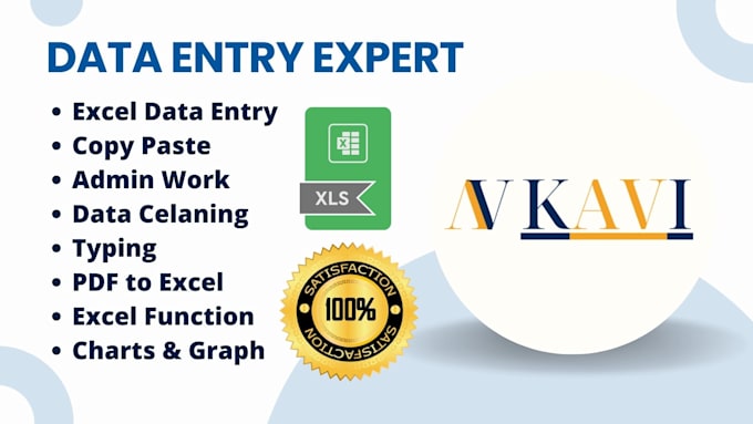 Gig Preview - Expert data entry, excel pivots, vlookup, PDF to excel