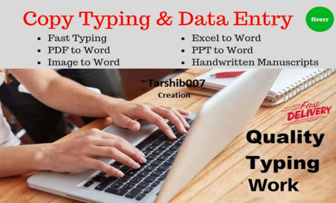 Gig Preview - Do a fast typing job,  retype scanned documents, your typist