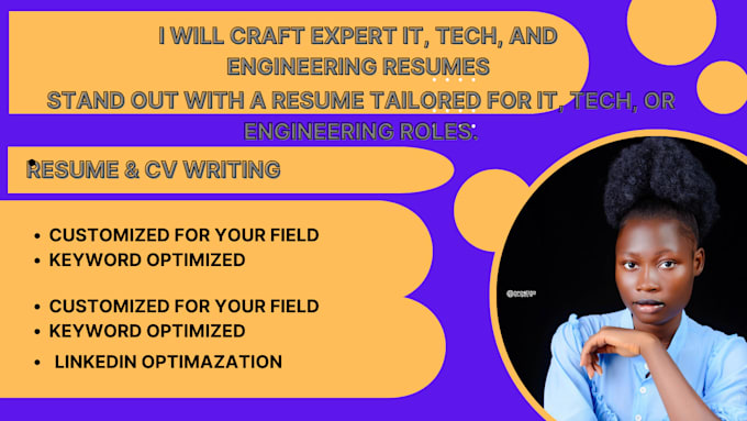 Gig Preview - Craft expert IT, tech, and engineering resumes