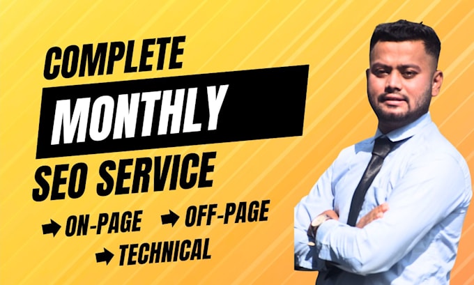 Gig Preview - Do complete monthly SEO service with high da pa backlink