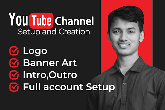 Gig Preview - Create youtube channel with logo, banner, intro, outro