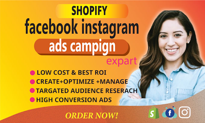 Gig Preview - Setup shopify, facebook and instagram ads marketing expert