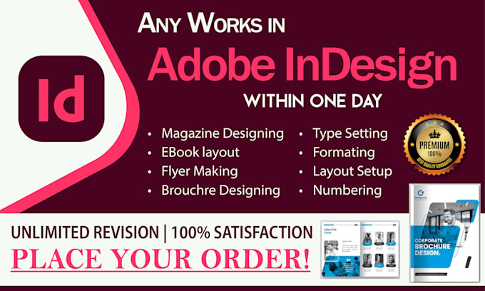 Gig Preview - Do design on indesign