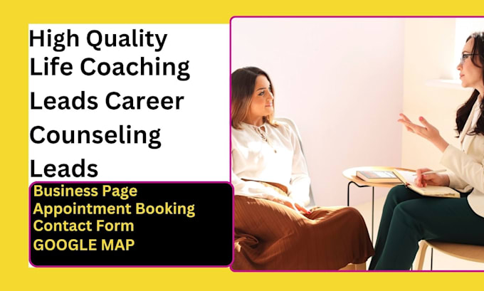 Gig Preview - Generate life coaching leads career counseling leads coaching leads website