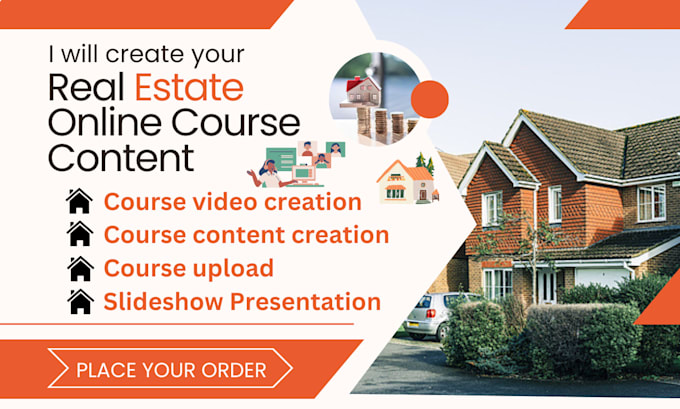 Gig Preview - Create real estate, real estate license, ce shop, personal finance online course