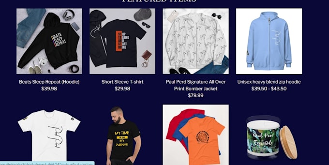 Gig Preview - Build a merch store for your music media and entertainment brand