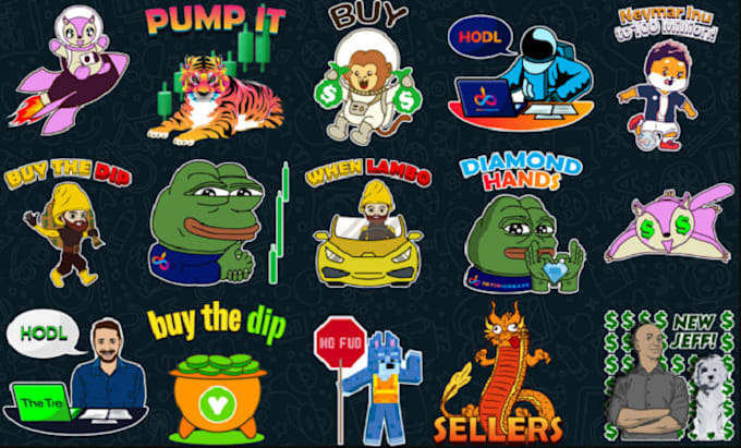 Gig Preview - Design telegram crypto animation stickers