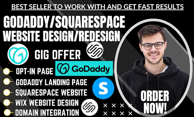 Gig Preview - Godaddy website design, squarespace redesign, godaddy domain integration