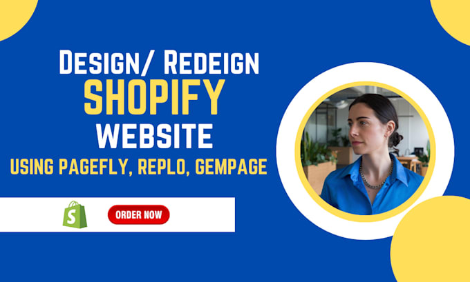 Gig Preview - Design shopify landing page using gempages pagefly replo design product page seo