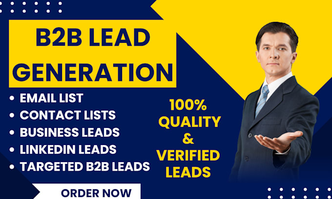 Gig Preview - Be your b2b lead generation expert for any industry