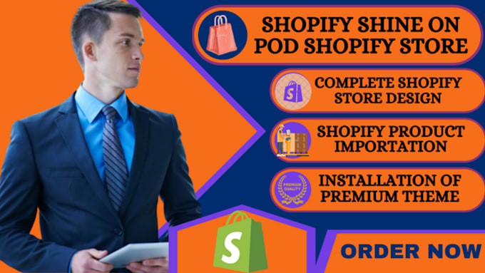 Gig Preview - Build profitable ROI shopify shine on printify redesign shopify pod printiful