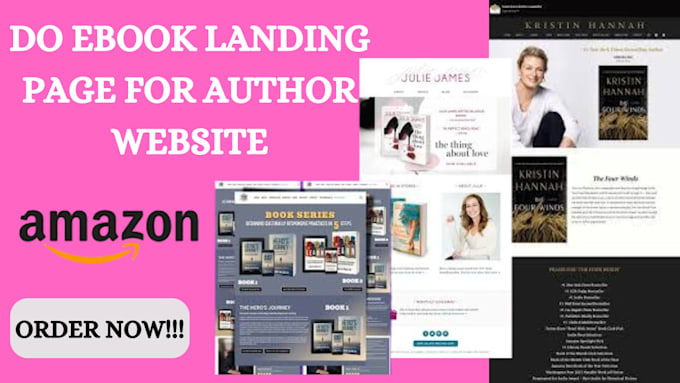 Gig Preview - Do ebook landing page children book author website for book promotion