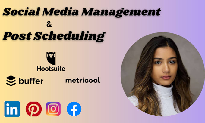 Gig Preview - Schedule post using metricool loomly buffer hootsuite social media manager