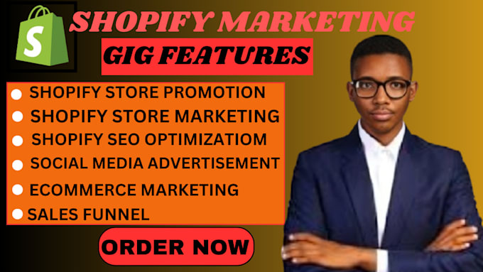 Gig Preview - Be expert shopify manager for 8 figures to promote shopify marketing website