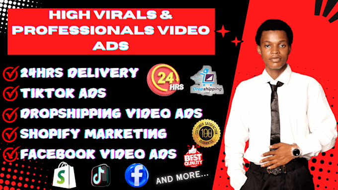 Gig Preview - Create dropshipping ads tiktok video ads tiktok ads facebook ads video ads