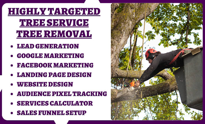 Gig Preview - Tree removal leads tree removal website snow removal website tree removal leads