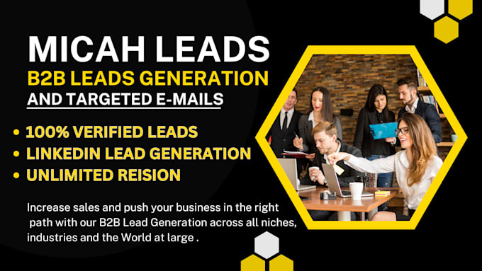 Gig Preview - Do b2b lead generation and linkedin lead generation  for any niche any industry