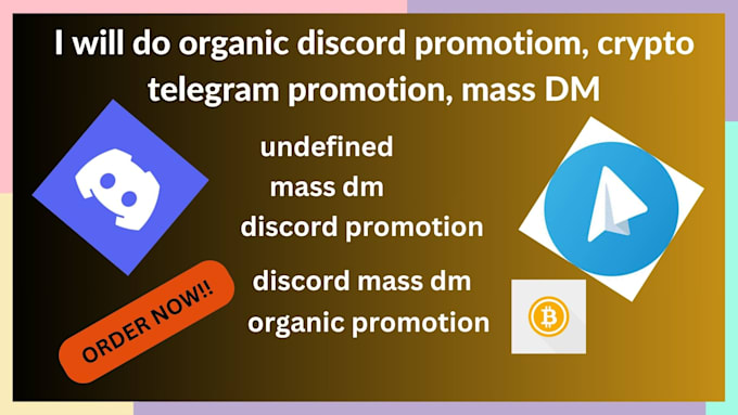 Gig Preview - Do organic discord promotion, crypto telegram promotion, mass dm