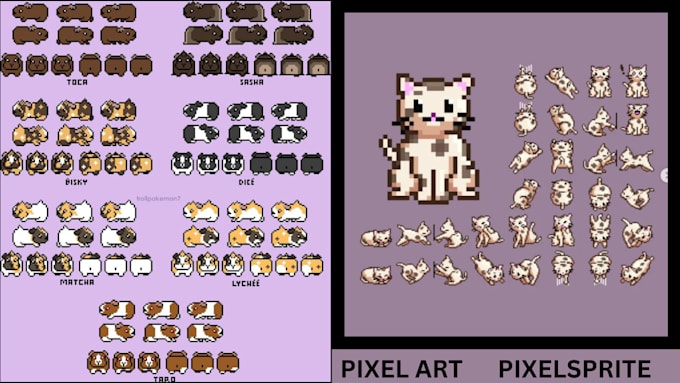 Gig Preview - Design pixel sprites,sprite sheet,sprite animation, rpg maker mz,mv,2d sprites