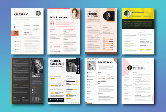 Gig Preview - Create professional resume design or your CV design maker