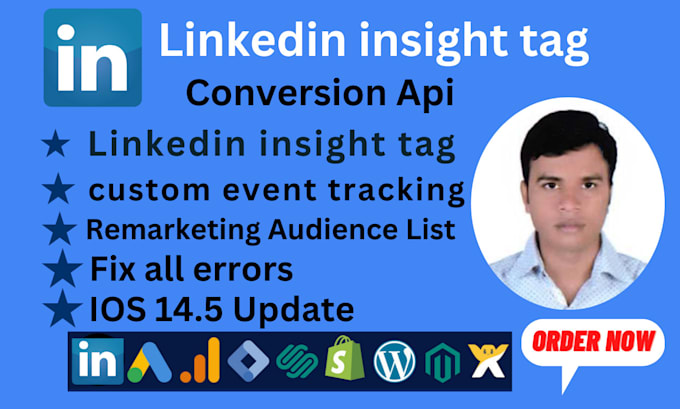 Gig Preview - Install linkedin insight tag and conversion API with GTM for precise tracking