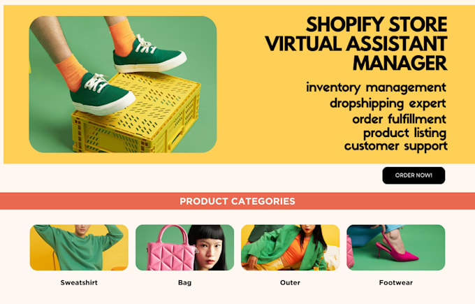 Bestseller - be your shopify virtual assistant store manager dropshipping store mg marketing