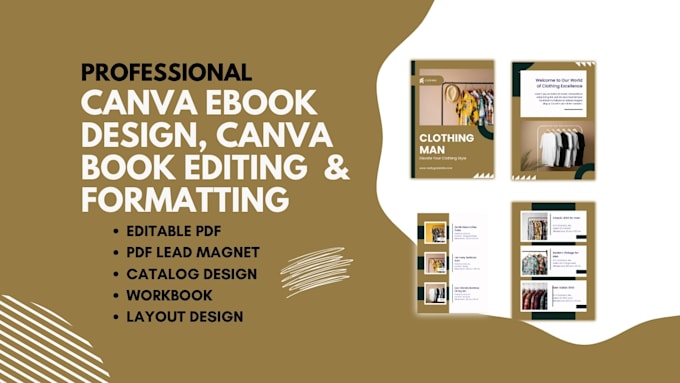 Gig Preview - Do canva ebook design, formatting, lead magnet journal, workbook, layout design