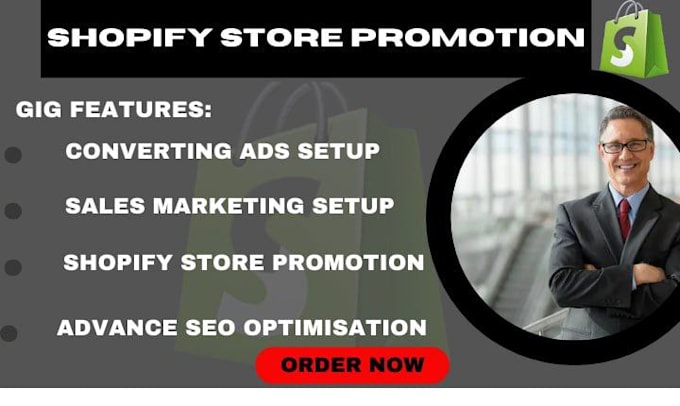 Gig Preview - Do shogan shopify marketing, boost shopify promotion ads, shopify manager