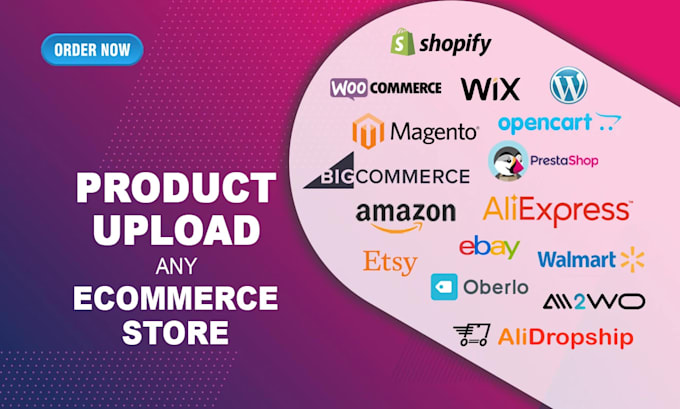 Gig Preview - Upload products to your woocommerce, shopify, or any ecommerce store