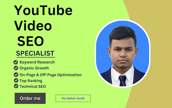 Bestseller - optimize your youtube video as an SEO specialist